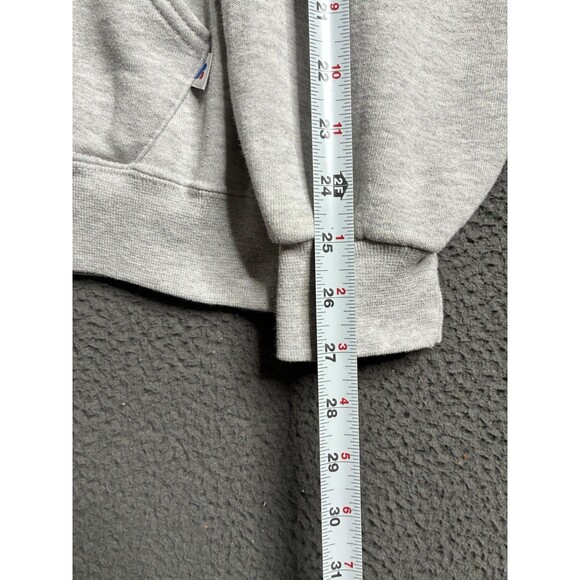 Vintage Y2K Russell Athletic Gray Blank Cotton Men’s Hoodie Size Large - Picture 6 of 14